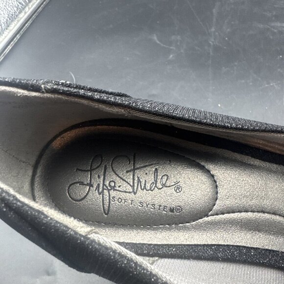 LifeStride Womens Parigi Black Shimmer Heels Pumps Shoes 8.5 Business Party - Picture 6 of 11